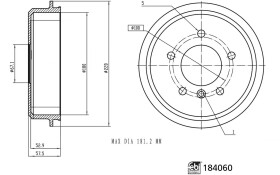 Тормозной барабан Febi 184060