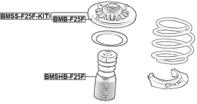 Опорный подшипник амортизатора Febest bmbf25f