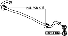 Втулка стабилизатора Febest hsbfcrkit