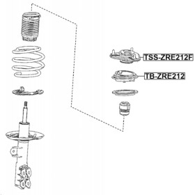 Опорный подшипник амортизатора Febest tbzre212
