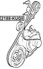 Обвідний ролик поліклинового ременя Febest 2188kugii