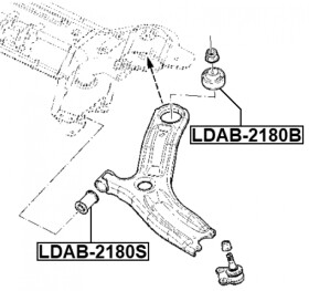 Сайлентблок рычага Febest ldab2180b