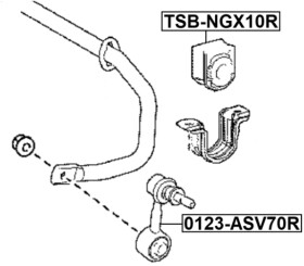 Втулка стабилизатора Febest tsbngx10r