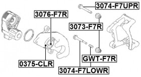 Поршень тормозного суппорта Febest 3076f7r
