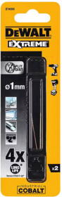 Набор сверл DeWALT спиральных по металлу Extreme Industrial Cobalt DT4958 1 мм 2 шт.