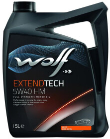 Моторное масло Wolf Extendtech HM 5W-40 синтетическое