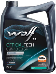 Моторное масло Wolf Officialtech C3 SP 0W-40 синтетическое