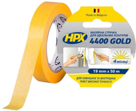 Малярний скотч HPX Gold FP1950 на паперовій основі 19 мм x 50 м