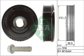 Комплект шкивов коленчатого вала INA 544017720