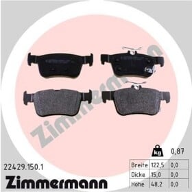 224291501 Zimmermann Гальмівні колодки для Honda Civic
