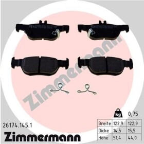 Тормозные колодки Zimmermann 261741451