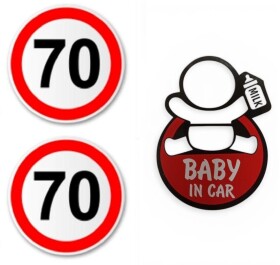 Комплект наклеек XoKo Baby in Car, Ограничение скорости