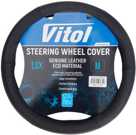Чохол на кермо Vitol VLOD-CL106 еко-шкіра колір чорний