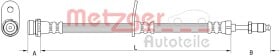 Тормозной шланг Metzger 4111360