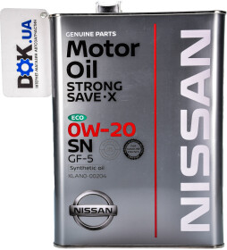 Моторное масло Nissan Strong Save X 0W-20 синтетическое