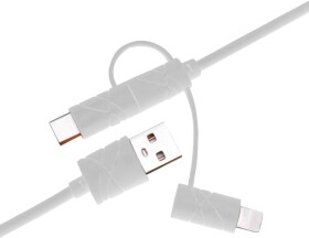 Кабель 3 в 1 XoKo Apple Lightning - Micro USB - type-C SC-310-WH 1,2 м