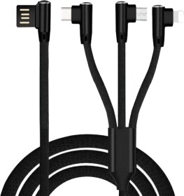 Кабель 3 в 1 XoKo Apple Lightning - Micro USB - type-C SC-340-BK 1,2 м