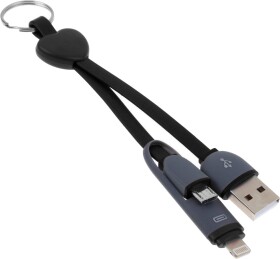 Кабель 2 в 1 XoKo SC-201-BK USB - Apple Lighting - Micro USB 0,25 м