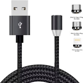 Кабель 3 в 1 XoKo Apple Lightning - Micro USB - type-C SC-350MGNT-2BK 2 м