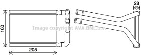 Радиатор печки AVA Quality Cooling ka6296