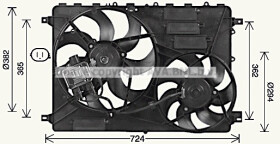 Вентилятор системы охлаждения двигателя AVA Quality Cooling au7506