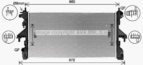 Радіатор охолодження двигуна AVA Quality Cooling cn2320