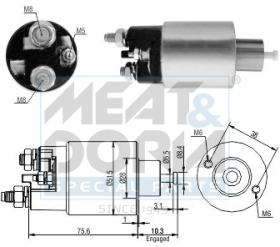 Тягове реле стартера Meat & Doria 46263