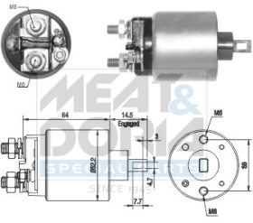 Тяговое реле стартера Meat & Doria 46274