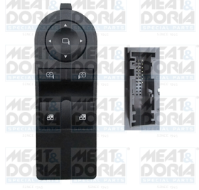 Кнопки керування склопідіймачем Meat & Doria 26393