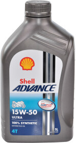 Моторное масло 4T Shell Advance Ultra 15W-50 синтетическое