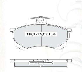 Гальмівні колодки DAfmi D180EI