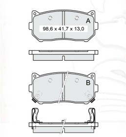 Гальмівні колодки DAfmi D235E