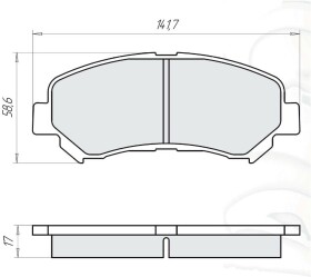 Тормозные колодки Intelli D514E