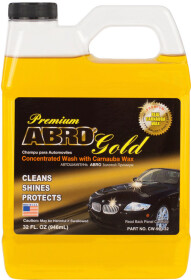 Автошампунь-полироль концентрат ABRO Premium Gold с воском