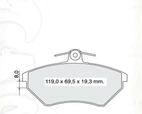 Гальмівні колодки DAfmi D161EI