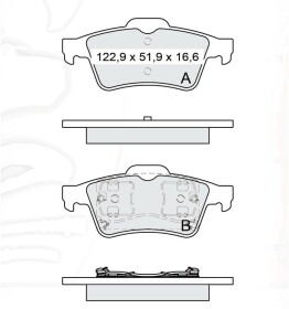 Тормозные колодки DAfmi D966E