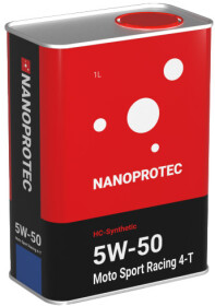 Моторное масло 4T Nanoprotec Moto Sport Racing 5W-50 синтетическое