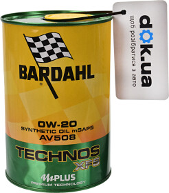 Моторное масло Bardahl Technos XFS AVU 508 0W-20 синтетическое