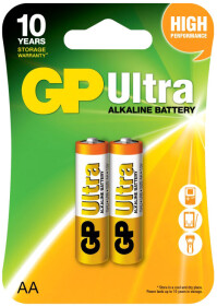 Батарейка GP Ultra Alkaline 15AU-U2 AA (пальчиковая) 1,5 V 2 шт