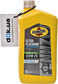 Моторное масло Pennzoil Ultra Platinum 0W-20 синтетическое