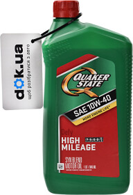 Моторное масло QUAKER STATE High Mileage 10W-40 полусинтетическое
