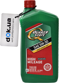 Моторное масло QUAKER STATE High Mileage 5W-30 полусинтетическое