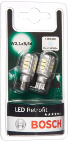 Автолампа Bosch Retrofit LED W16W W2,1x9,5d 1,8 W 1987301523