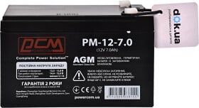 Акумулятор для ДБЖ Powercom PM-12-7 12 V 7 Аг