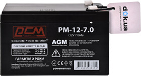 Аккумулятор для ИБП Powercom PM-12-7 12 V 7 Ач