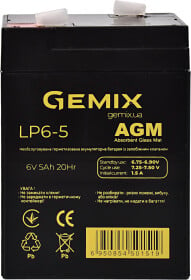 Акумулятор для ДБЖ Gemix 10630082 5 Аг 6 V