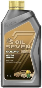 Моторна олива S-Oil Seven Gold #9 A3/B4 5W-40 синтетична