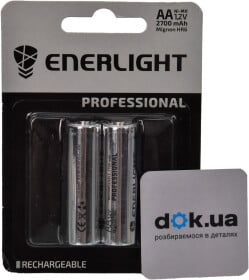 Аккумуляторная батарейка Enerlight Professional 4823093502321 2700 mAh 2 шт