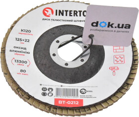 Круг пелюстковий Intertool BT-0212 K120 125 мм