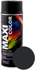 Аэрозольная краска Maxi Color Универсальная графитно-черный RAL 9011 глянцевая 400 мл
